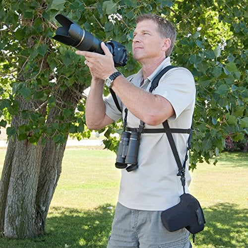 OP/TECH USA Soft Pouch – Compact digital camera case, lightweight accessories pouch, sleek neoprene sleeve for DSLR, perfect for backpacks & travel – durable protection in style | D-M 4/3 | Black - Image 5