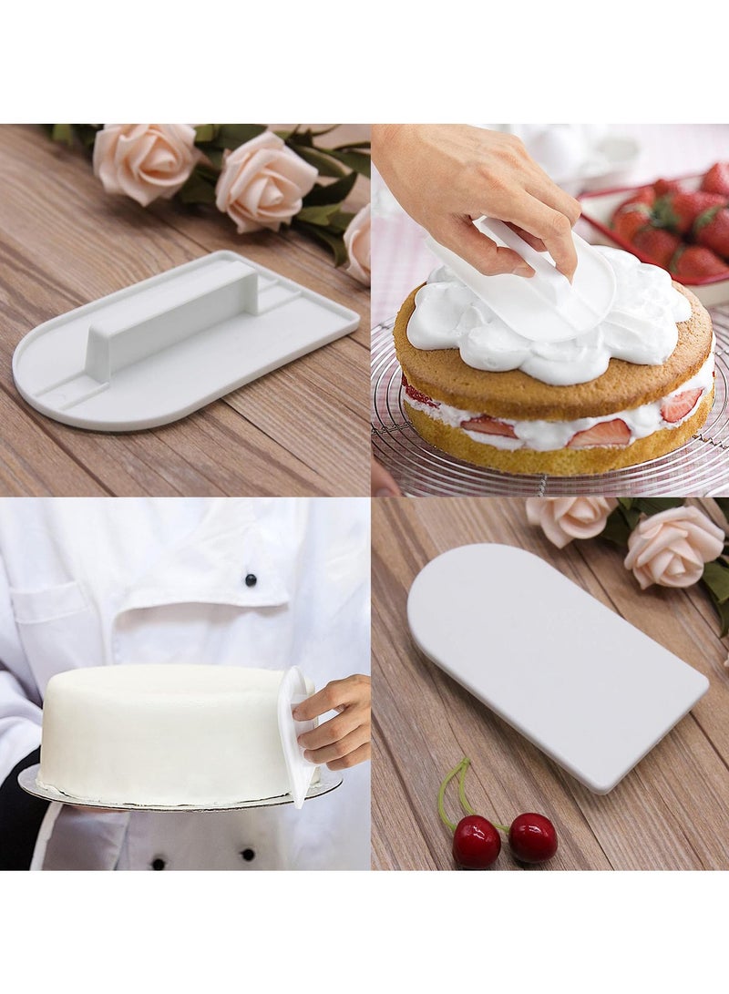 Excefore Fondant Cake Smoother Polisher, 2 Pcs Cake Scraper, Cake Smoother, Cake Icing Scraper Smoother Tool Set for Bread Dough Cake Fondant Icing - Image 5