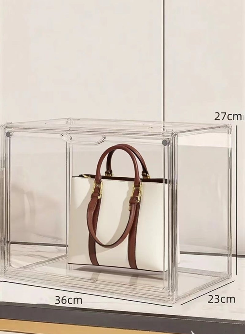Transparent bag storage box, magnetic shoe box, folding shoe rack, shoe storage wonder, plastic shoe box, transparent storage box  - Image 1