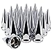 GREPSPUD 33mm x 4 34 Thread On Spike Lug Nut Covers Screw On ABS Chrome Plastic Pointed Screwon Lug Nuts Cover for Semi Trucks Chromed Spiked Lug Nut Caps Pack of 20 - Image 2