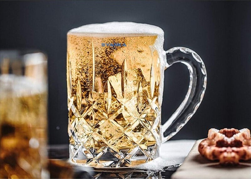 SYANKA Italian Premium Classic Beer Mugs Set of 4, 400 ML, Crystal Clear, Beer Glass, Perfect for Gift - Image 1