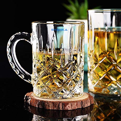 SYANKA Italian Premium Classic Beer Mugs Set of 4, 400 ML, Crystal Clear, Beer Glass, Perfect for Gift - Image 2