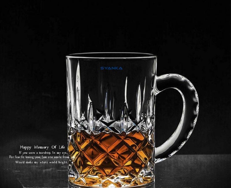 SYANKA Italian Premium Classic Beer Mugs Set of 4, 400 ML, Crystal Clear, Beer Glass, Perfect for Gift - Image 3