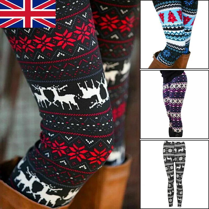 Shredded milk Christmas print sanded leggings - Image 4