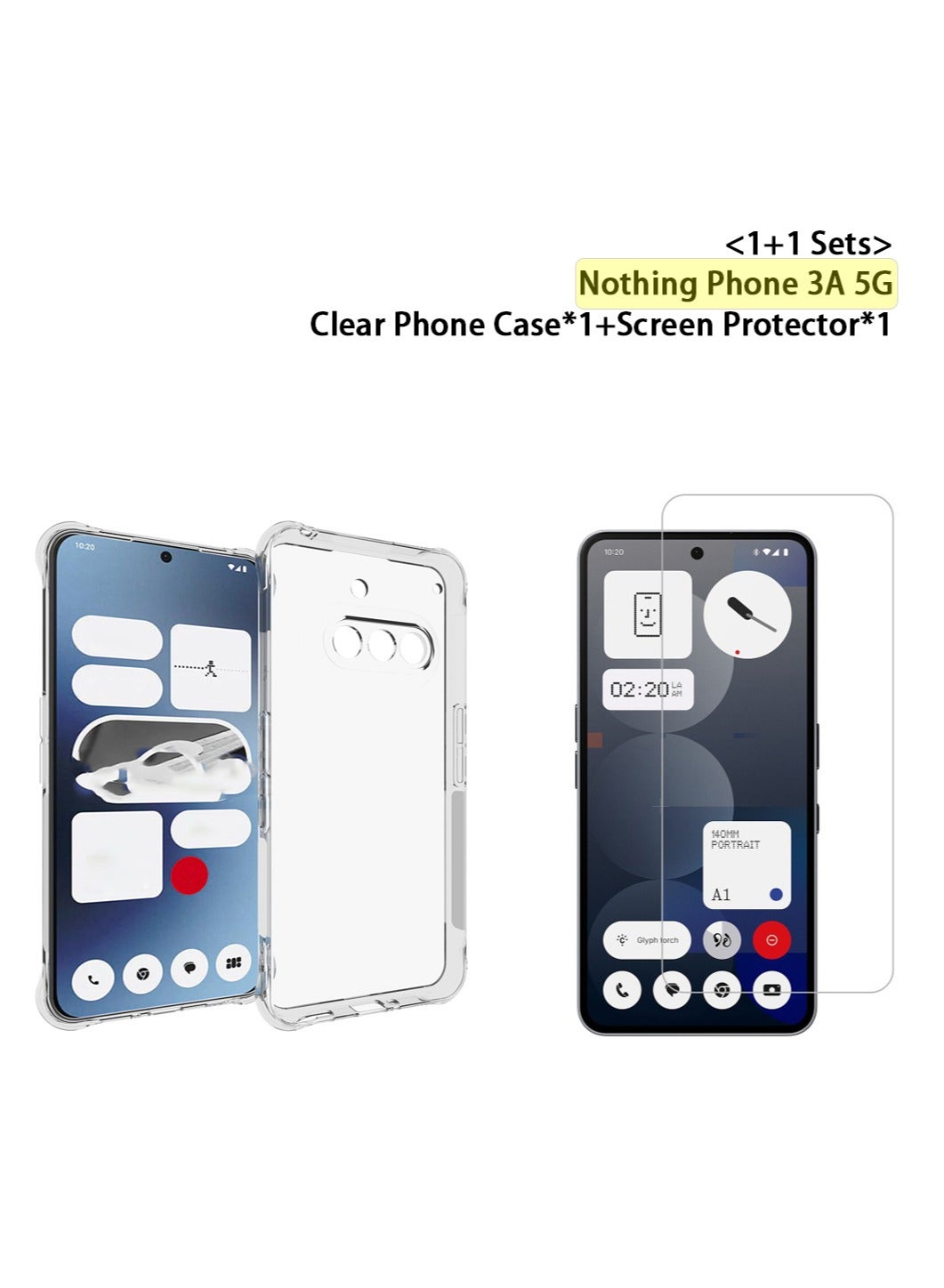 urbbking Urbbking Clear Phone Case Cover Screen Protector For Nothing Phone 3a ZA13B7D804E706C5F7446Z