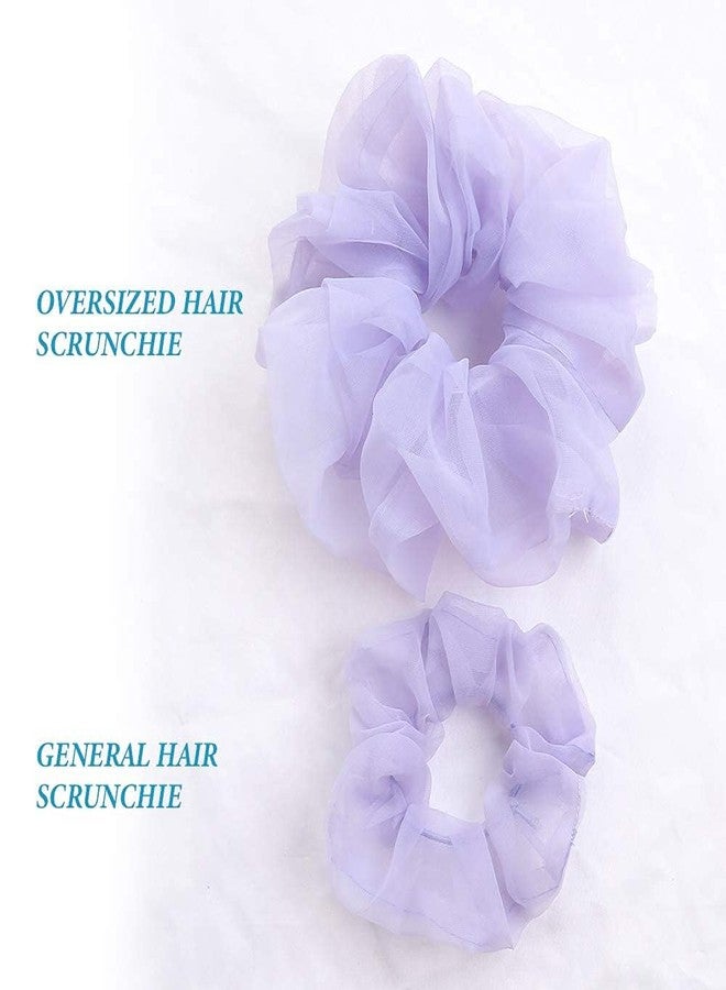 WECROO Organza Scrunchies Organza hair Scrunchies Elastic hair ties for Women and Girls Hair tie for Girls Hair Rubber bands Ponytail Holder Bands (Multicolor, Pack of 12) - Image 2