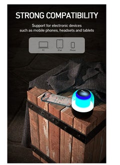 BWOO Bwoo IPX6 Waterproof Super Bass Portable Wireless Speaker, RGB Colorful Light Wireless Speaker  - Image 5