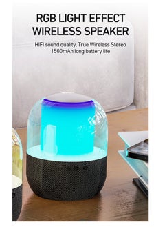 BWOO Bwoo IPX6 Waterproof Super Bass Portable Wireless Speaker, RGB Colorful Light Wireless Speaker  - Image 2