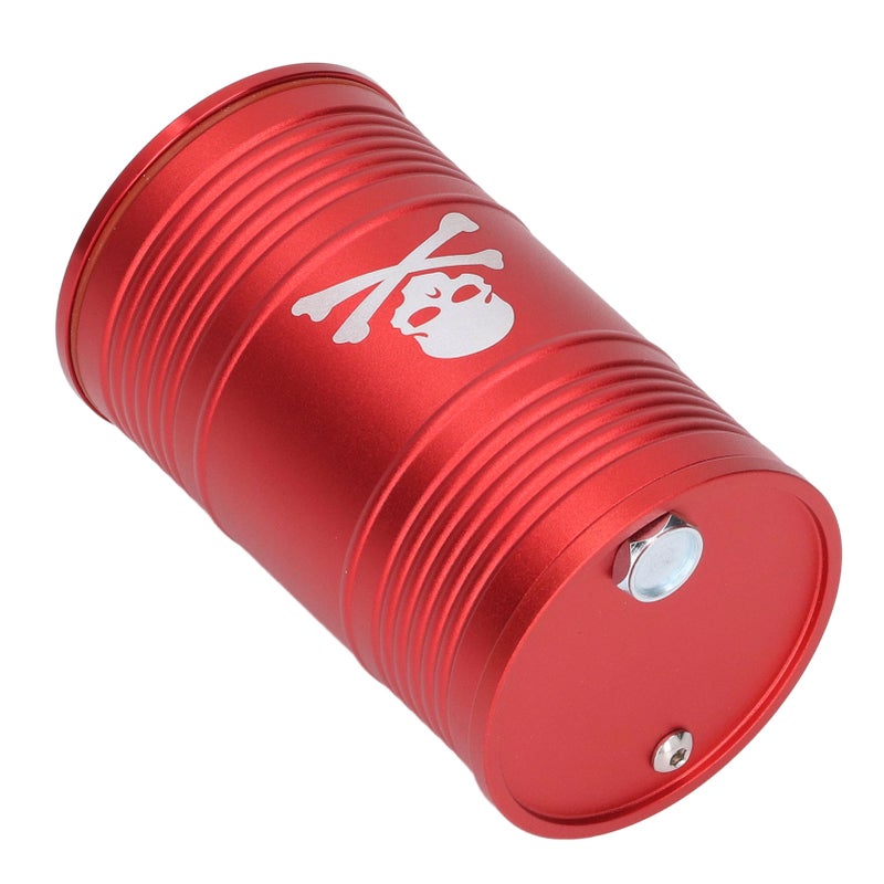 Cigarette Cylinder Ashtray Aluminum Alloy Heat Resistant Portable Car Ashtray for Automobile Red - Image 4