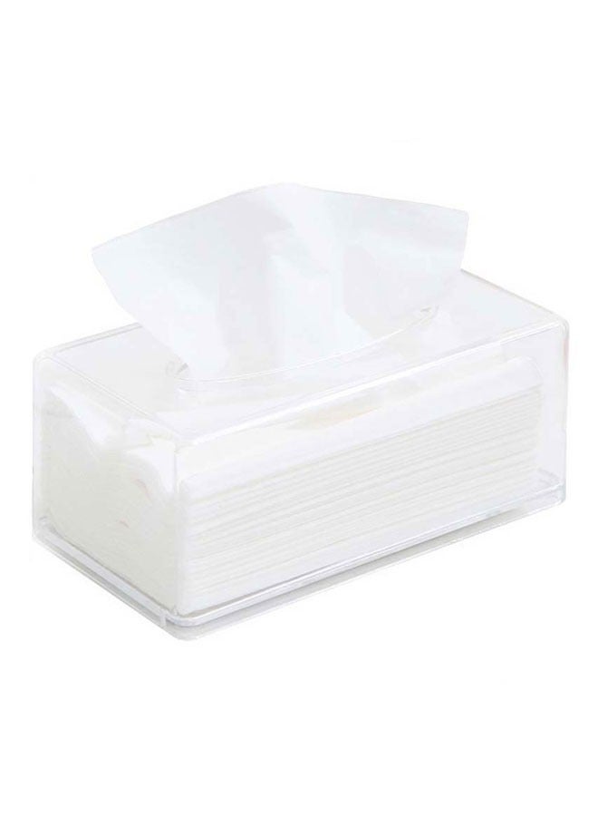 وهاواي Tissue Dispenser Box Cover Holder Clear Acrylic Napkin Organizer for Bathroom, Kitchen and Office Room, Rectangle, 22 x 12 x 9cm  - Image 1