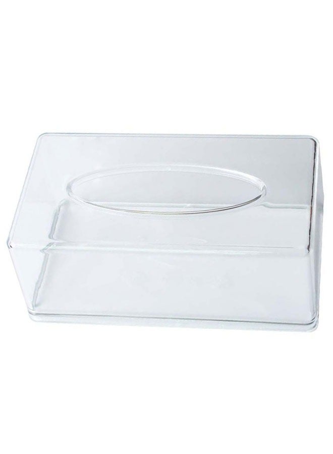 وهاواي Tissue Dispenser Box Cover Holder Clear Acrylic Napkin Organizer for Bathroom, Kitchen and Office Room, Rectangle, 22 x 12 x 9cm  - Image 3