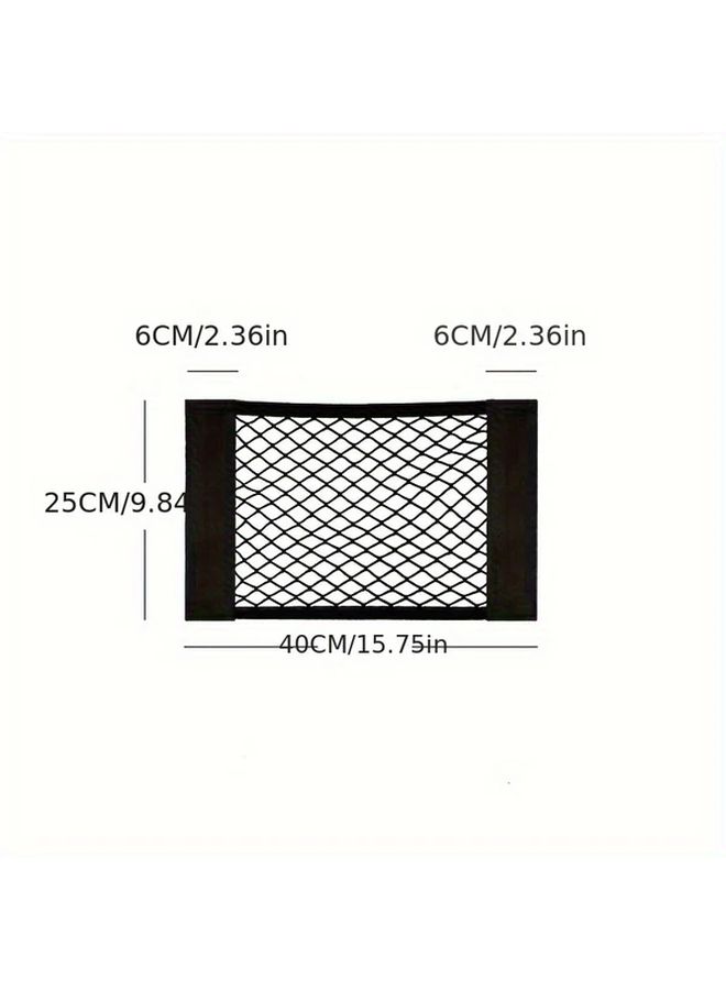 4 Pcs Elastic Cargo Storage Net With Adhesive Strip For Car SUV Truck - Image 2