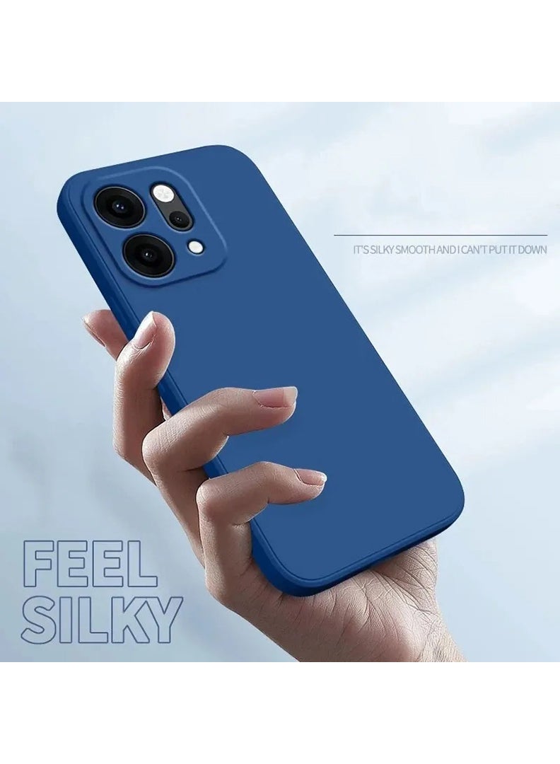 Case Up Compatible with Oppo Reno 14 Pro Case, Soft & Premium Liquid Silicone [Anti-Scratch Microfiber Lining] Shockproof Protective Slim Phone Cover for Oppo Reno 14 Pro 2025, Blue - Image 2