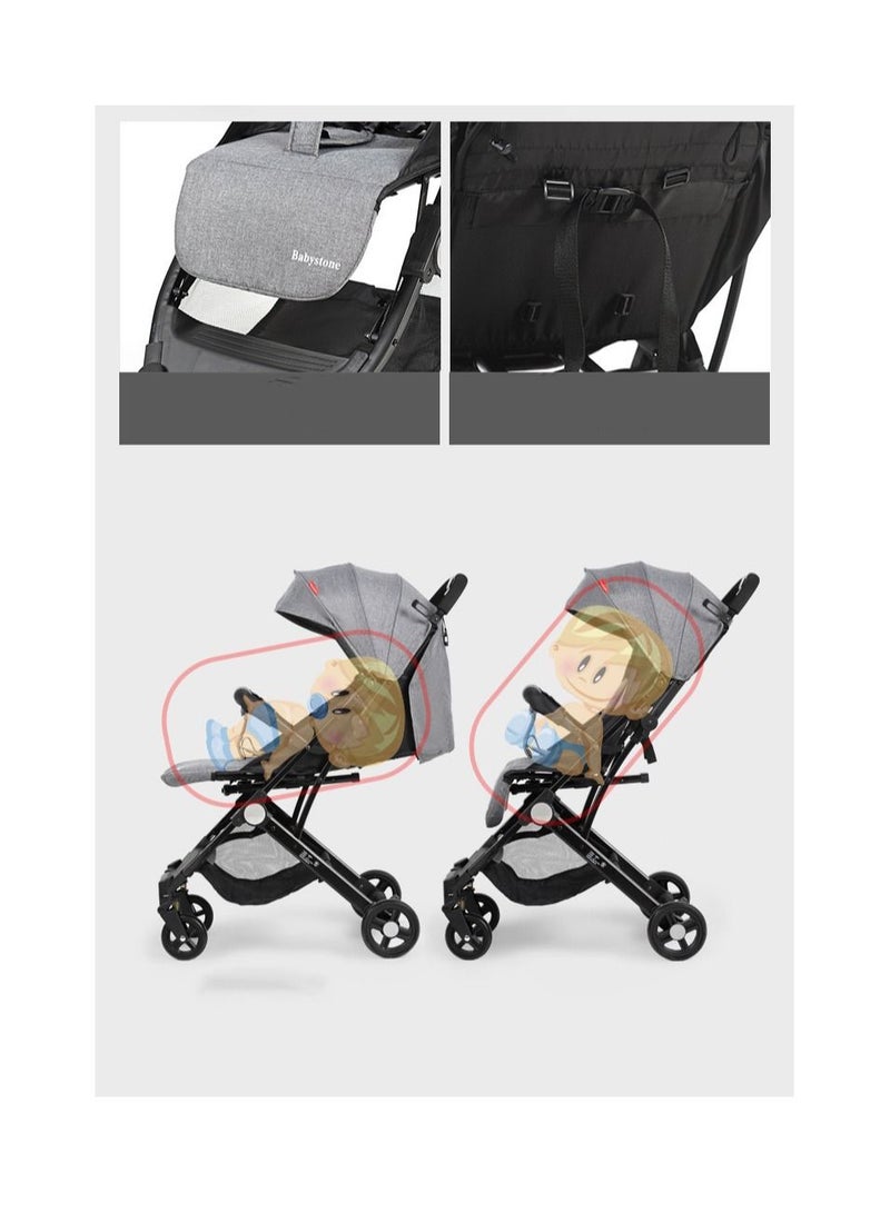 Portable Stroller for traveling, easy folding type can use in airline cabinet(GRAY) - Image 4