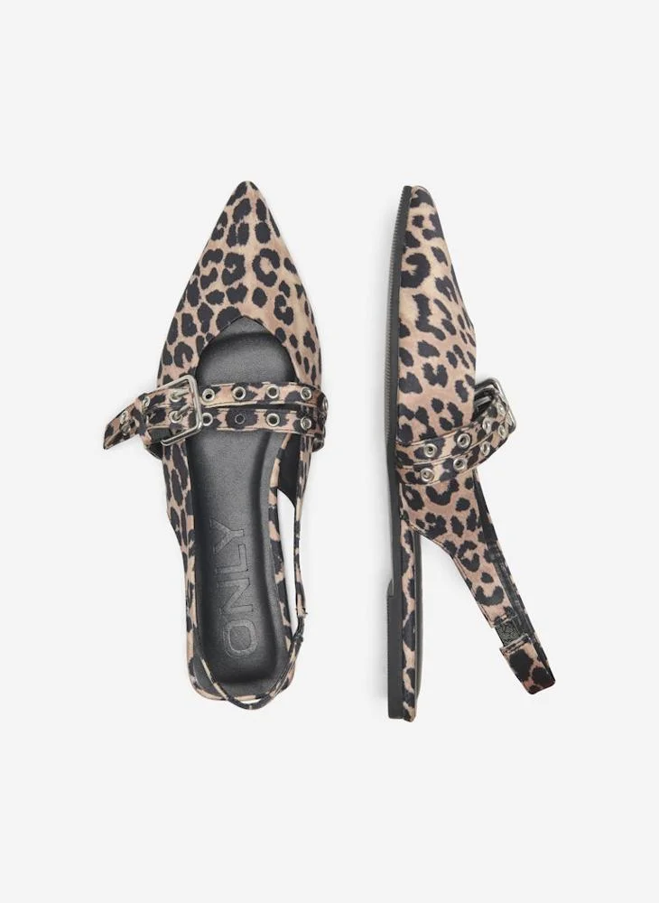 ONLY Onlaura-5 Leo Slingback Buckle Ballerinas