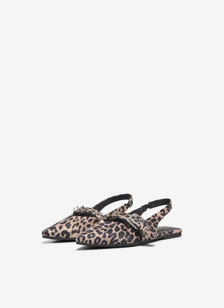 ONLY Onlaura-5 Leo Slingback Buckle Ballerinas