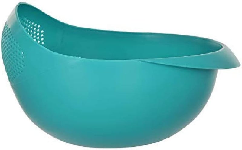 Clazkit مصفاة طعام كلا زكيت، سلة فواكه، مصفاة معكرونة، مصفاة خضروات، منخل مطبخ، وعاء غسيل، غير قابل ل��كسر، (قد يختلف اللون)، بلاستيك - 11.3 × 18 × 24.1 سنتيمتر - Image 1