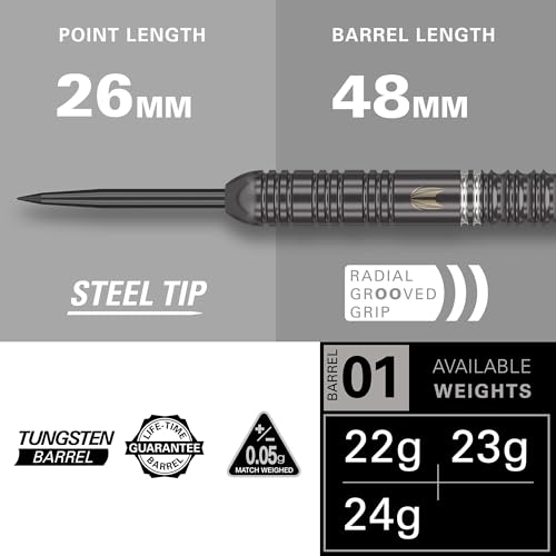 Target Darts طقم سهام دارت من تارغت أريس 24 جرام من التنجستن مع رؤوس فولاذية - 6 أعمدة برو جريب - 9 طائرات برو ألترا - محفظة دارت - حزمة قسيمة تطبيق عداد الدارت - Image 2