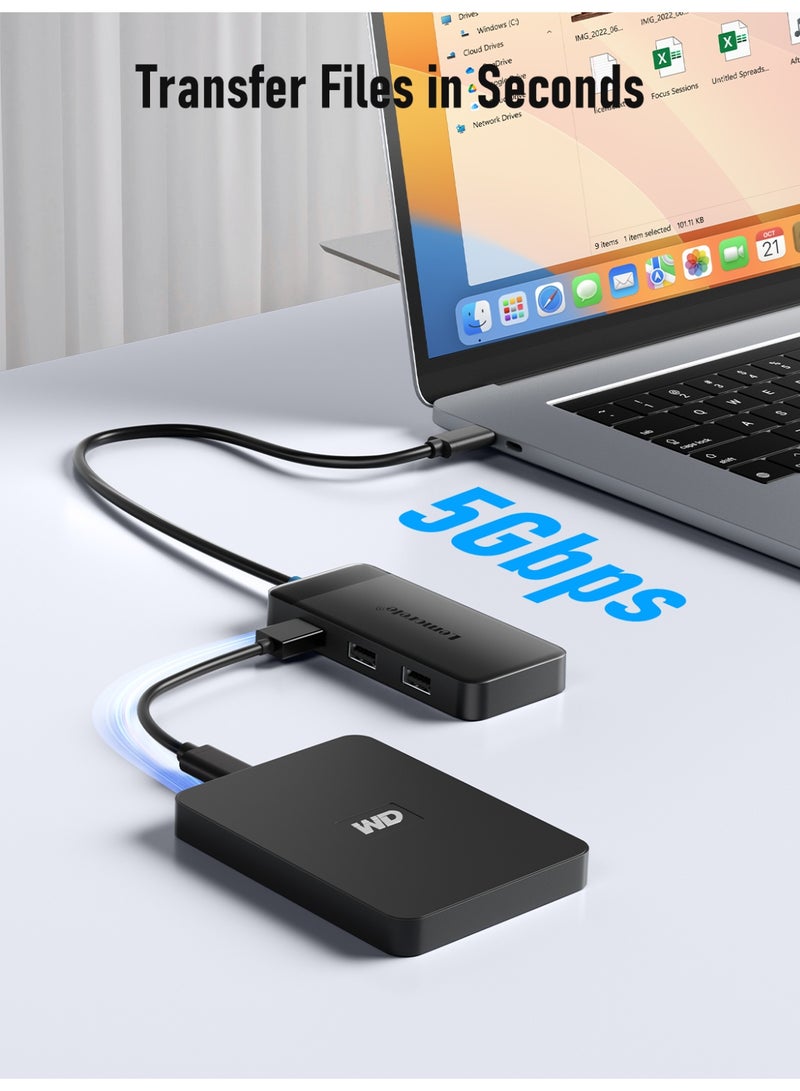 Lemorele TC122 USB-C 6-in-1 Hub with 4K HDMI & Gigabit LAN, USB-C Dock Station - Image 3