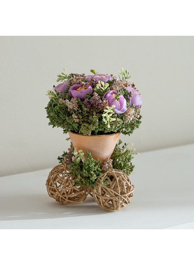 Home Box Caven Ranunculus Arrangement in Brunch Ball Planter 10 x 10 x 15 cm  - Image 1