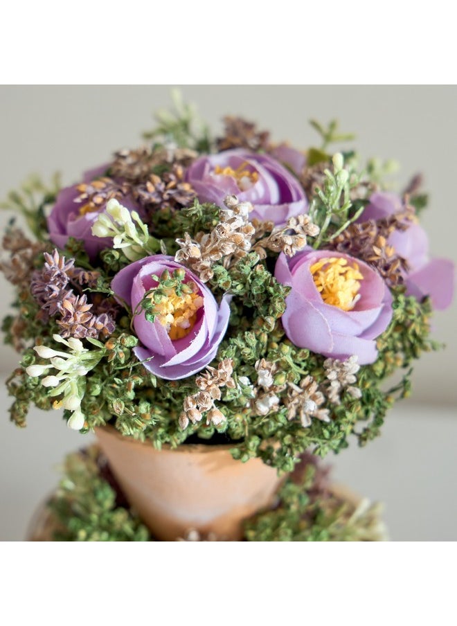 Home Box Caven Ranunculus Arrangement in Brunch Ball Planter 10 x 10 x 15 cm  - Image 3