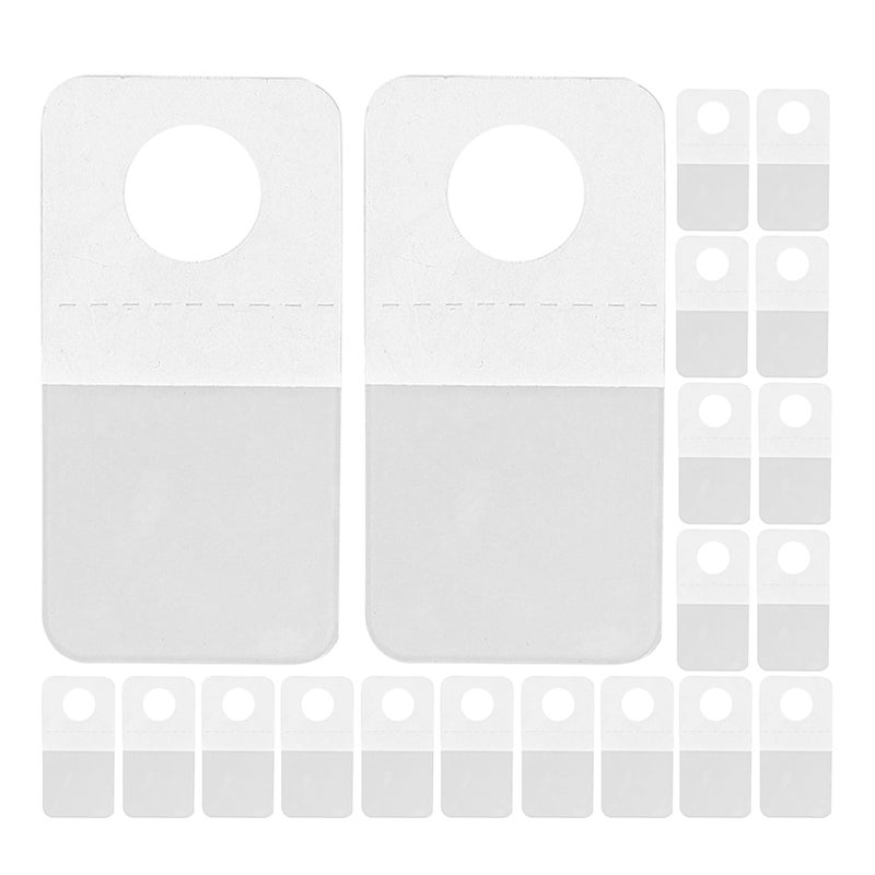 500 pcs Clear Self-Adhesive Hanging Tabs PVC Sticky Hooks Adhesive Display Tags Merchandise Hooks for Kitchen Bathroom Office - Image 3