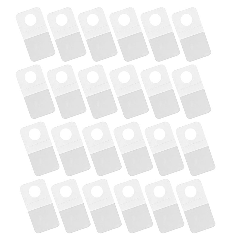 500 pcs Clear Self-Adhesive Hanging Tabs PVC Sticky Hooks Adhesive Display Tags Merchandise Hooks for Kitchen Bathroom Office - Image 4
