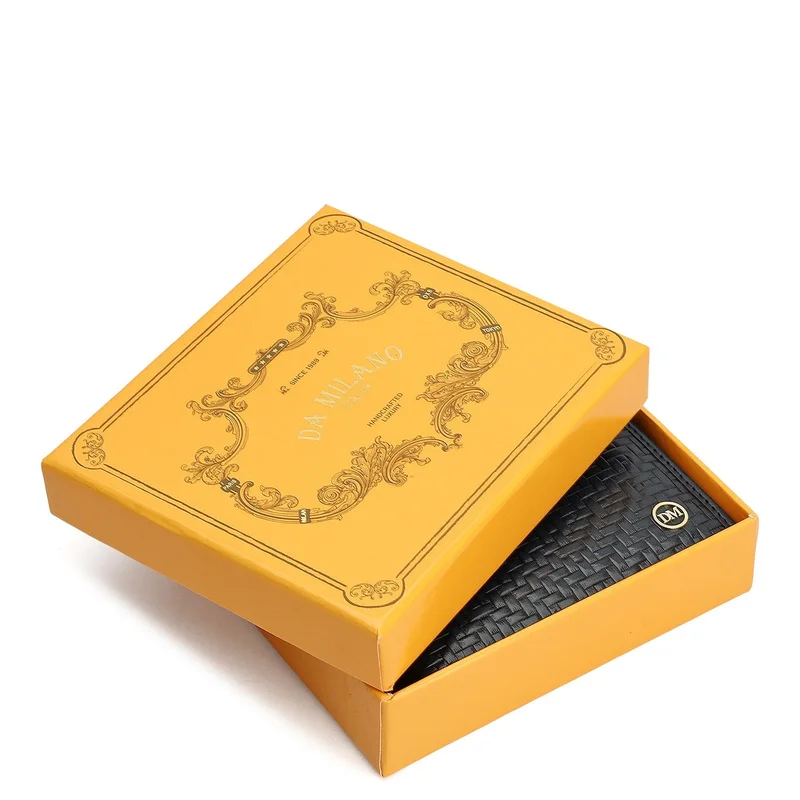 Da Milano Navy Navy Bifold Leather Mens Wallet for Men | Best Price UAE