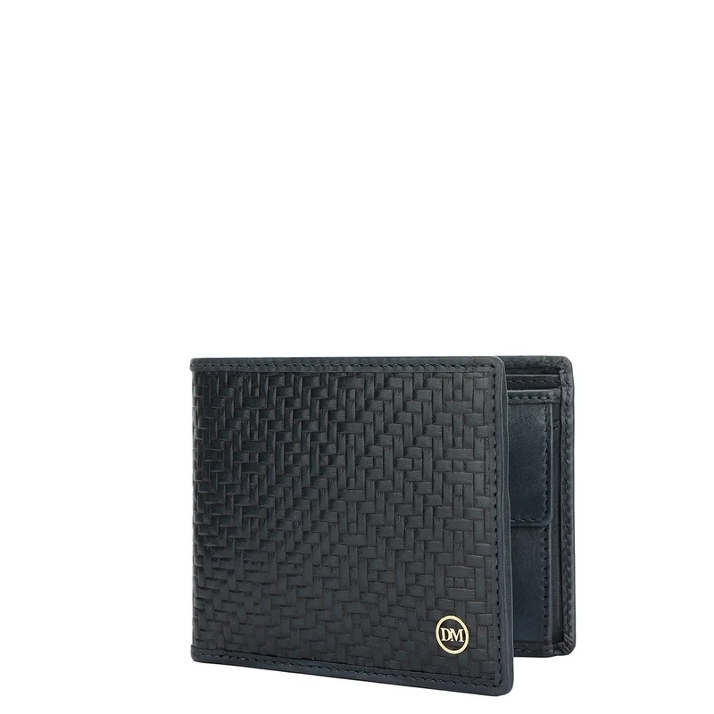Da Milano Navy Navy Bifold Leather Mens Wallet for Men | Best Price UAE