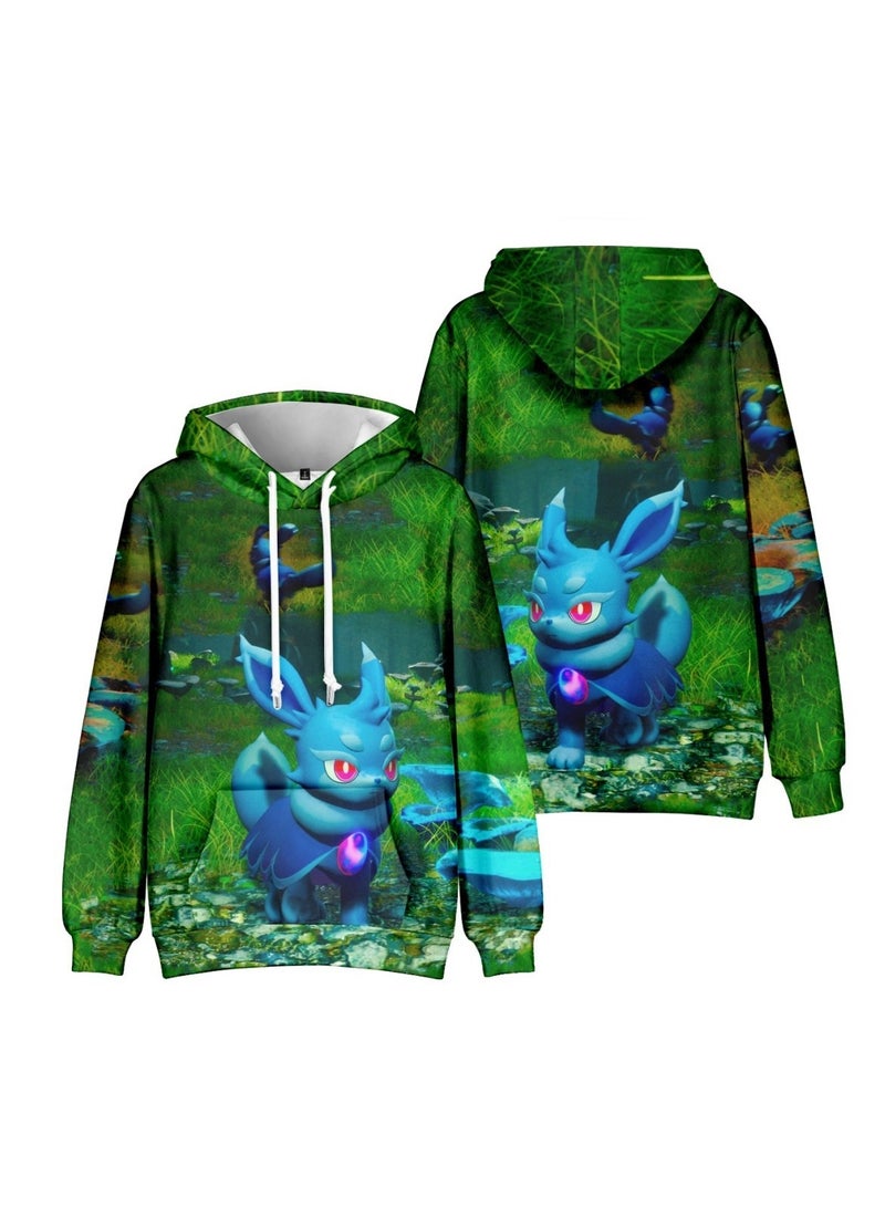 Palworld Phantom Pallu 3D digital print street trend hooded sweatshirt for Adults and Children - Image 3
