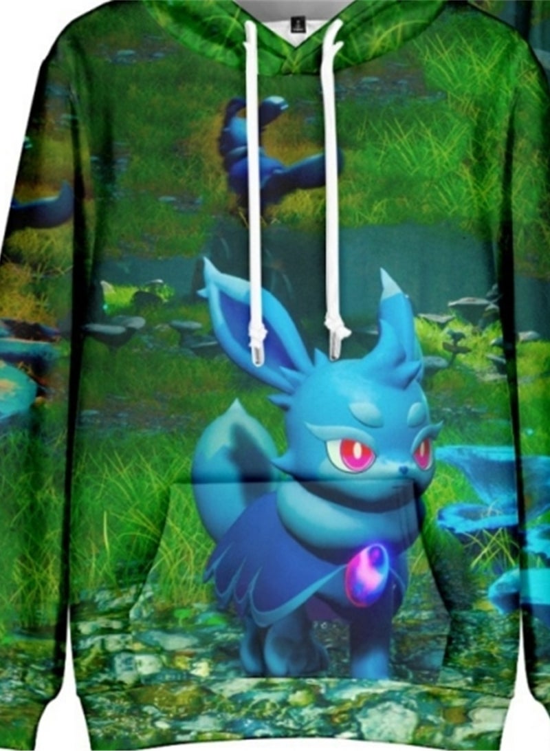 Palworld Phantom Pallu 3D digital print street trend hooded sweatshirt for Adults and Children - Image 4