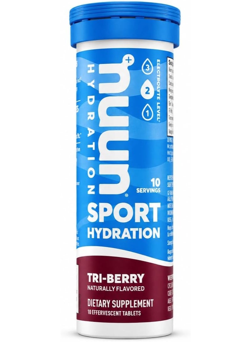 Nuun Sport Hydration Effervescent Electrolyte Drink Tri-Berry 10 Tablets - Image 1