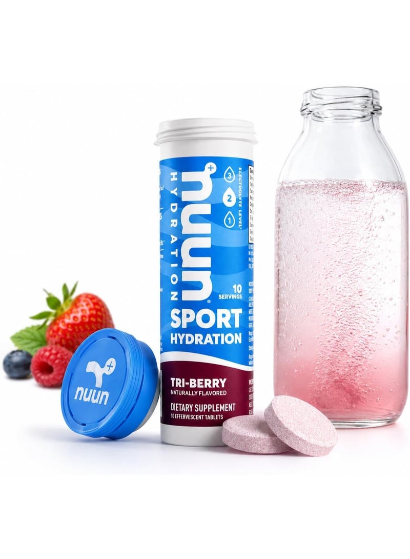Nuun Sport Hydration Effervescent Electrolyte Drink Tri-Berry 10 Tablets - Image 2