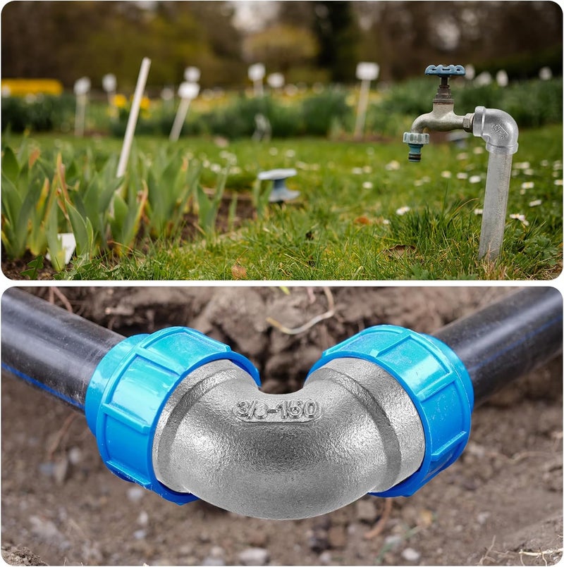 QUARKZMAN 1 Piece 3/4 Inch PT Female x 1/2 Inch PT Female 90 Degree Elbow Stainless Steel Water Pipe Fittings Air Hose PVC Pipe Cast - Image 5
