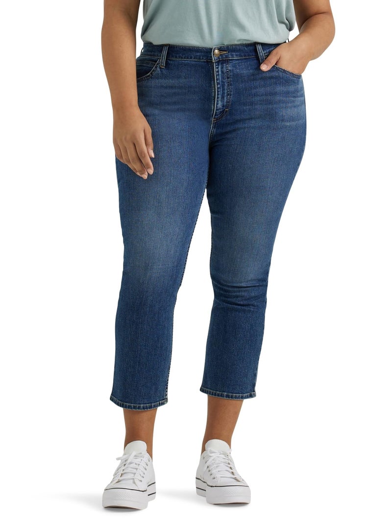 Lee Women's Plus Size Legendary 23" Capri Jean Clear Nights 22 Plus - Image 1