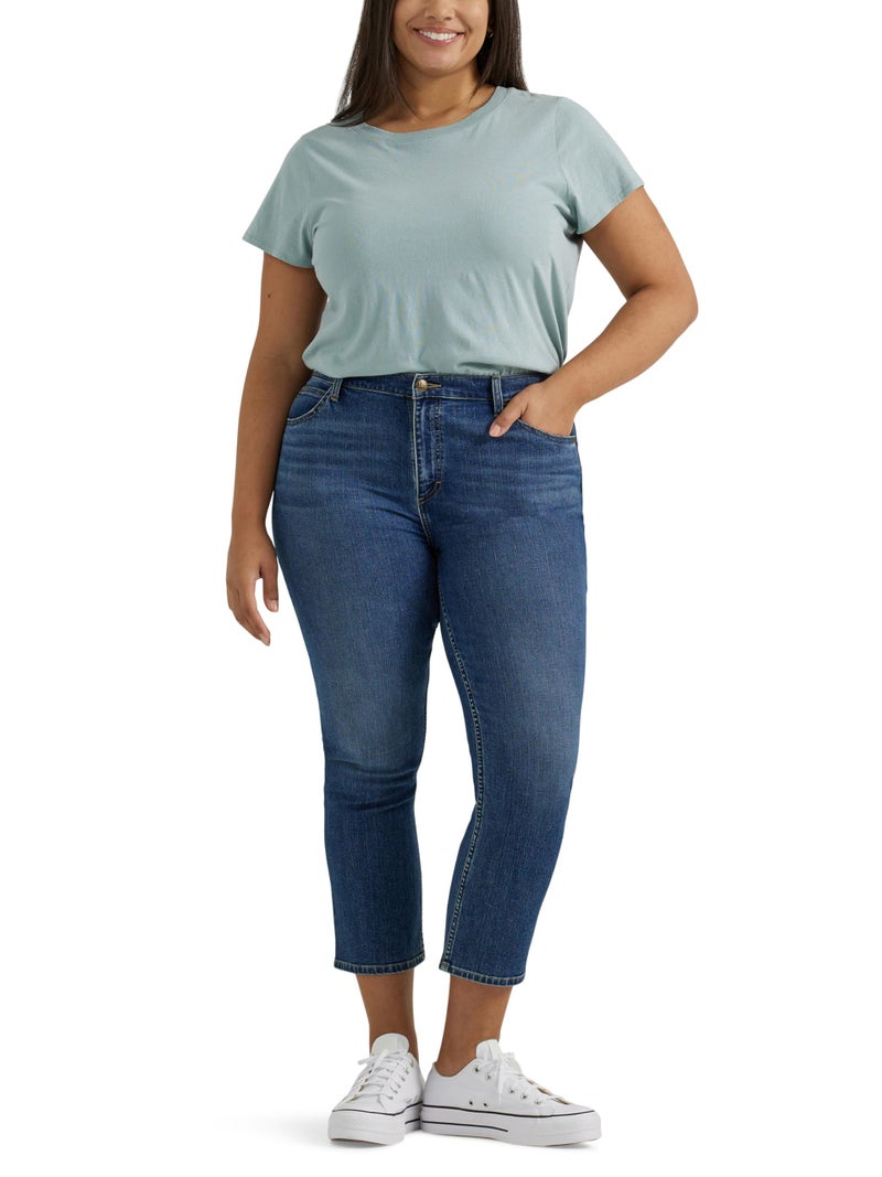 Lee Women's Plus Size Legendary 23" Capri Jean Clear Nights 22 Plus - Image 2