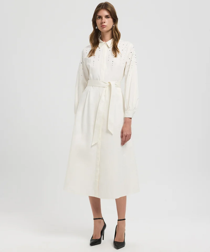 Ipekyol Embellished Poplin Dress