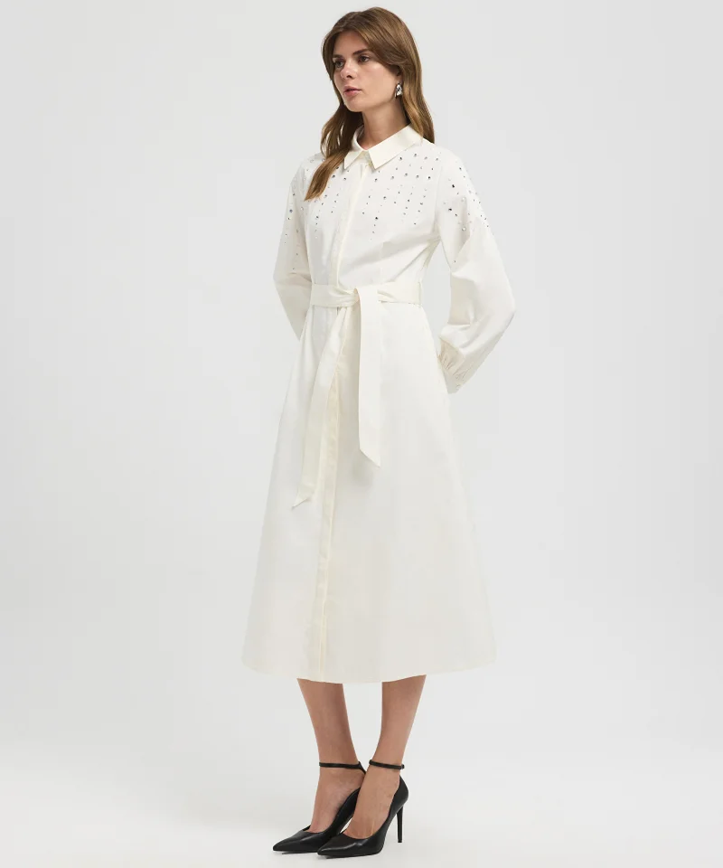 Ipekyol Embellished Poplin Dress