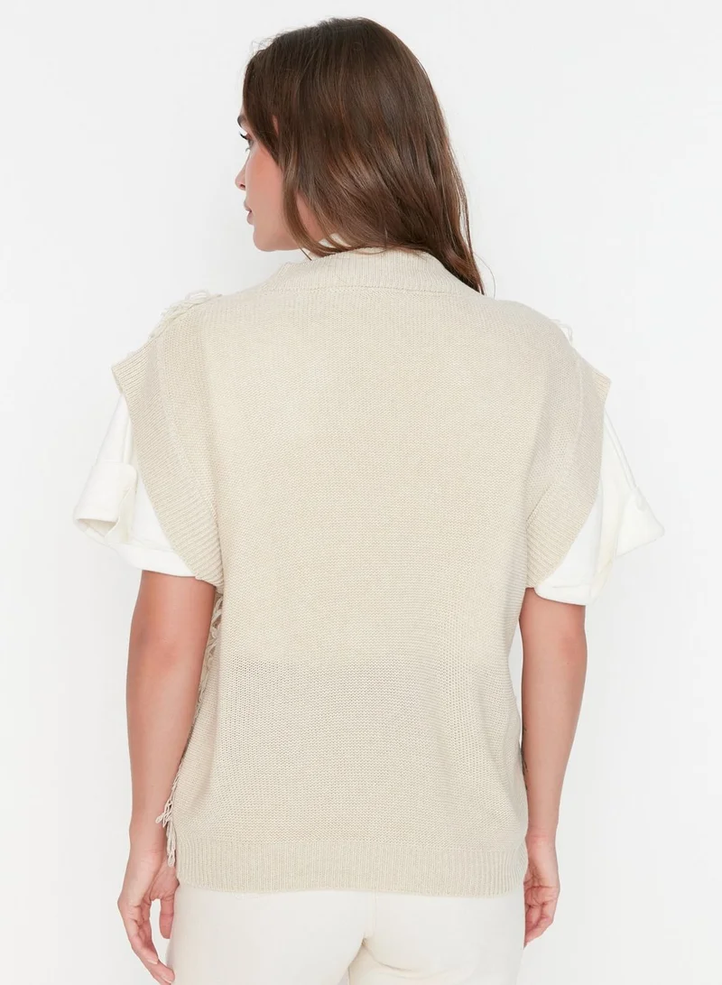 trendyol Tassel Detail Knitted Cardigan