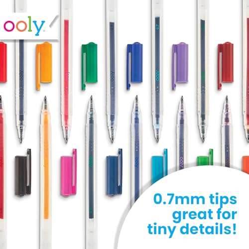 Ooly Color Luxe Gel Pen, Set of 12, Coloring, Drawing, and Notetaking Gel Pens, Great for Journaling, Scrapbooking, and any Adult Coloring Book, Colored Pens for Work, School Supplies - Image 3