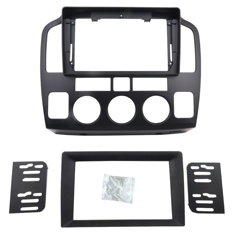 DKMUS Double Din Dash Radio Trim Kit for Suzuki Grand Vitara XL7 20012006 Installation Bezel 9 Inches Black