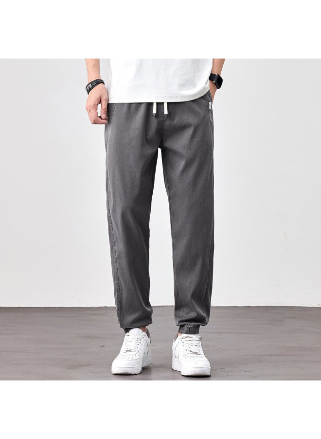 EPTISON Spring/summer Thin Tencel Lyocell Casual Pants For Men, Youth Comfortable Loose-fit Harem Jogger Pants - Image 3