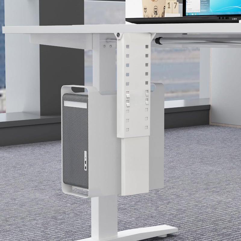 TooCust Heavy Duty Computer Wall Mount, Also Great for PC Mount Under Desk - Height Adjustable from 12" to 20", Width Adjustable from 5.7" to 8" - Computer Case Stand PC Holder Under Desk or On Wall, White - Image 5