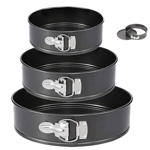 Tunyet Springform Pan, 3PCS 7,8,9 Inch Cheesecake Pans with Removable Bottom, Non-stick Spring Form Pan for Cheesecake - Image 1