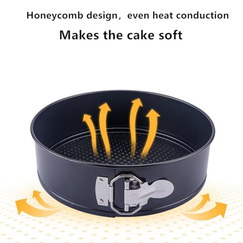 Tunyet Springform Pan, 3PCS 7,8,9 Inch Cheesecake Pans with Removable Bottom, Non-stick Spring Form Pan for Cheesecake - Image 5