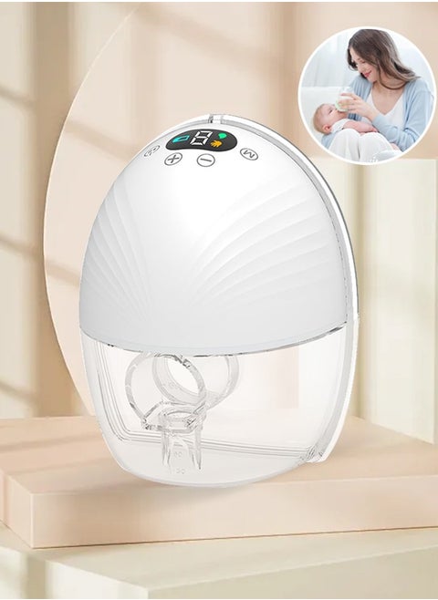 Electric Breast Pump With 3 Modes and 9 Levels Electric Breast Pump Hands-free Milking Machine Portable Strong Suction Intelligent Integrated Silent Automatic Breast Pump for New Mommy