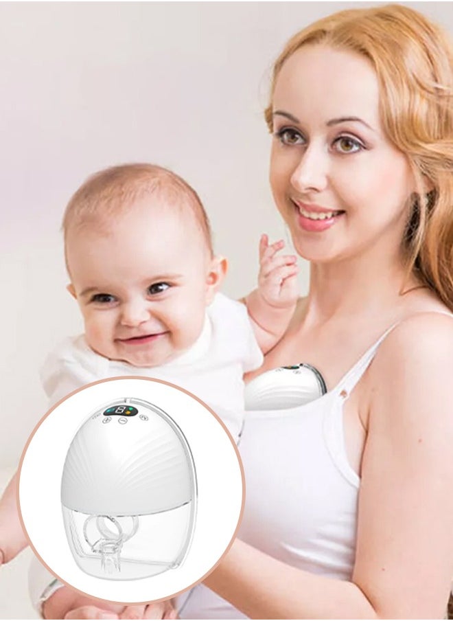 Electric Breast Pump With 3 Modes and 9 Levels Electric Breast Pump Hands-free Milking Machine Portable Strong Suction Intelligent Integrated Silent Automatic Breast Pump for New Mommy