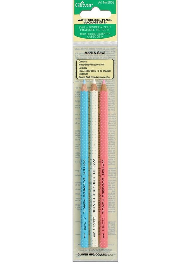 Clover Water Soluble Pencilwhite Pink & Blue - Image 2