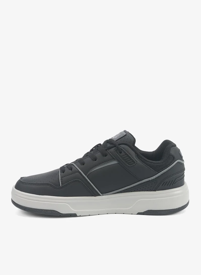 U.S. Polo Assn. Men's Black Classic Low-Top Sneakers, Bold Lace-Up Style Shoes, Comfortable Casual Footwear