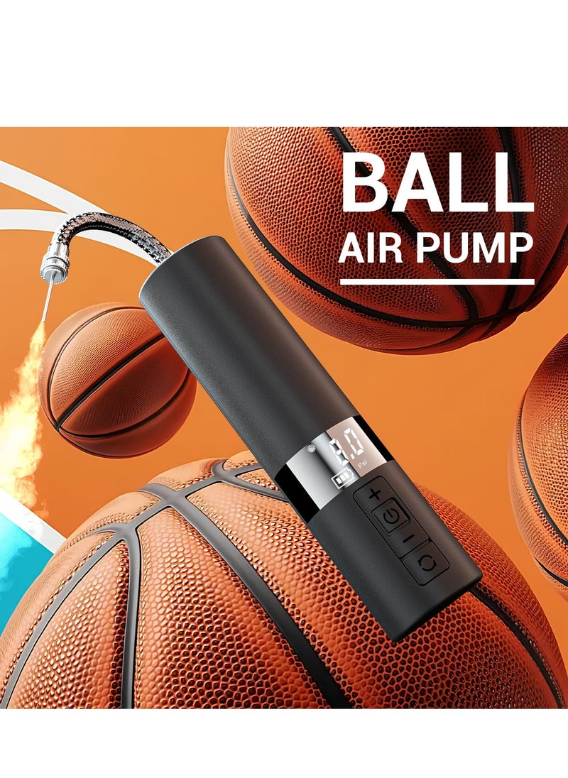 SYOSI - Electric Ball Pump, 12PSI Smart Air Pump Portable Fast Ball Inflation, Precise Pressure Gauge, and Flashlight for Rapid Inflation of Footballs and Basketballs - Image 1